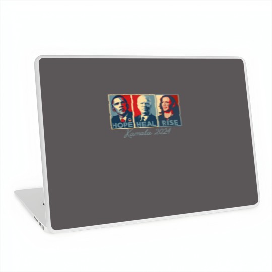 Discover Hope Heal RISE, Kamala Harris 2024 Laptop Skins, Support for First Woman American President