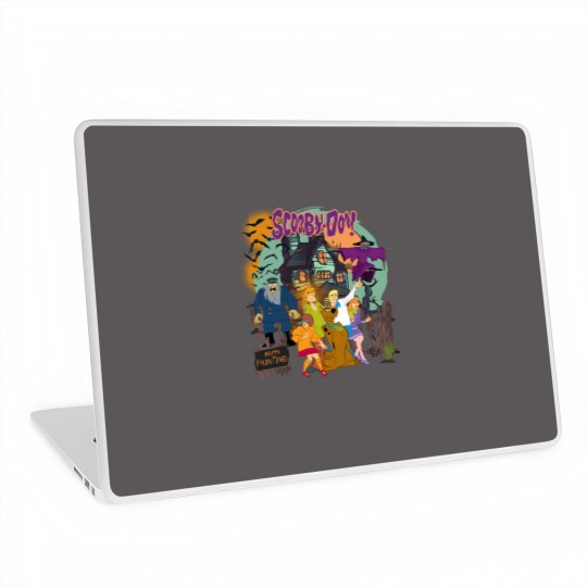 Discover Vintage Spooky Scooby-Doo Laptop Skins: Haunted House