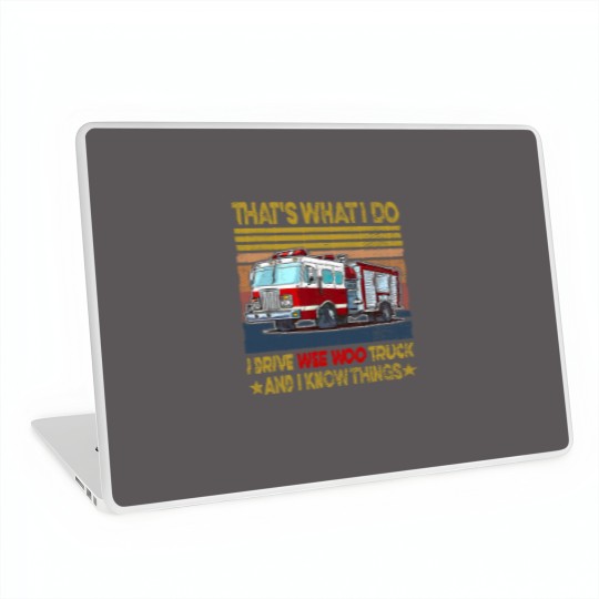Discover Nn I Drive Wee Woo Truck FireFighter Costume Fireman Laptop Skins