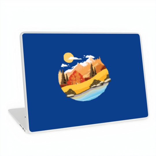 Discover Mountain Vibes Unisex V Neck Laptop Skins