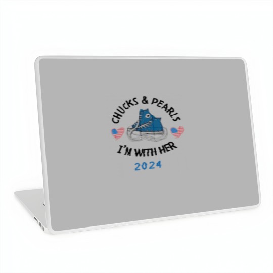 Discover Kamala Harris 2024 - Chucks and Pearls Laptop Skin