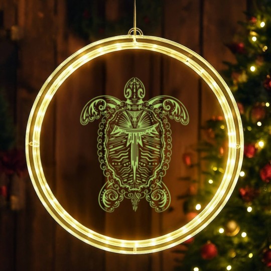 Discover Turtle & Turtles Tortoise Art Gift & Present LED Christmas Window Lights