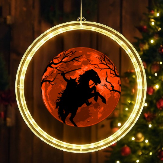 Discover Horseman 1 - Headless Horseman - LED Christmas Window Lights