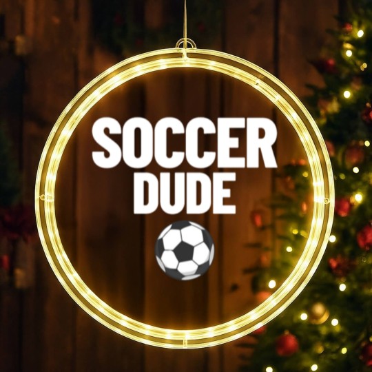 Discover Soccer Dude Men's Soccer Fan Gift Soccer Dude LED Christmas Window Lights
