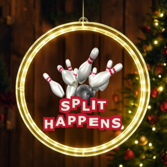 Discover Bowling Split Happens LED Christmas Window Lights