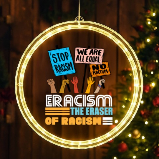 Discover Eracism the Eraser of Racism Black lives matter LED Christmas Window Lights