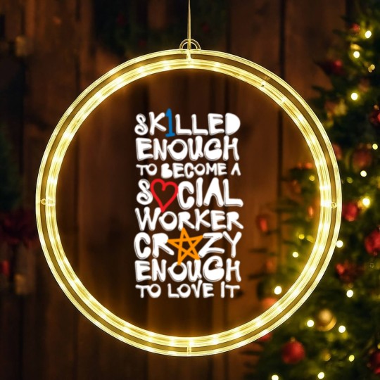 Discover Skilled Social Worker LED Christmas Window Lights