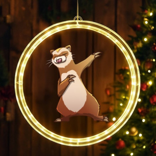 Discover Ferret Gift For Kids Men Women Dabbing Dance Hip-hop LED Christmas Window Lights