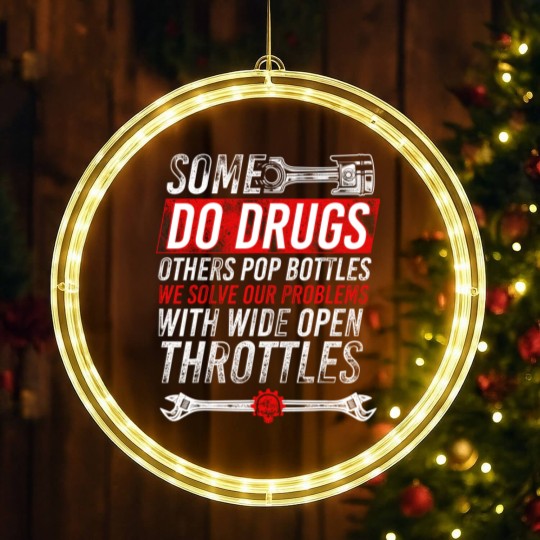 Discover Wide Open Throttle LED Christmas Window Lights - Car or Truck Racing LED Christmas Window Lights