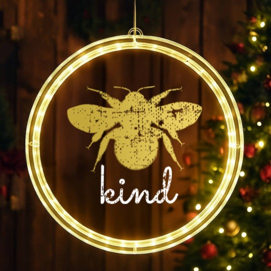 Discover Womens Vintage Be Kind - Bumblebee Bee Kind Kindness LED Christmas Window Lights