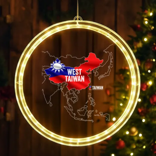Discover West Taiwan China Map LED Christmas Window Lights