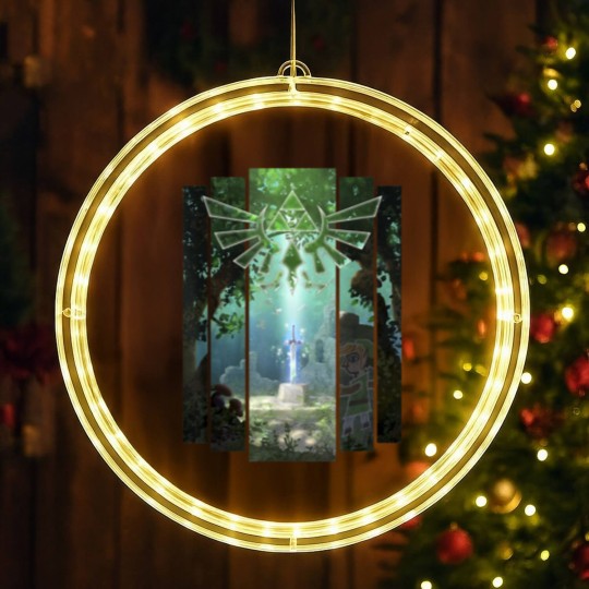 Discover Nintendo Zelda The Master Sword Lost Woods Artwork LED Christmas Window Lights
