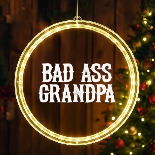 Discover Men's LED Christmas Window Lights Bad Ass Grandpa