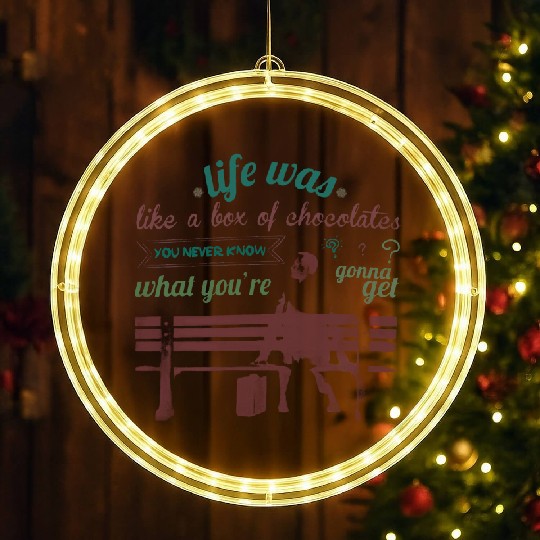 Discover Life is Like A Box of Chocolates  Unisex LED Christmas Window Lights