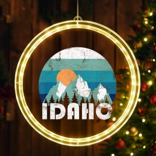 Discover Idaho State Retro Vintage LED Christmas Window Lights