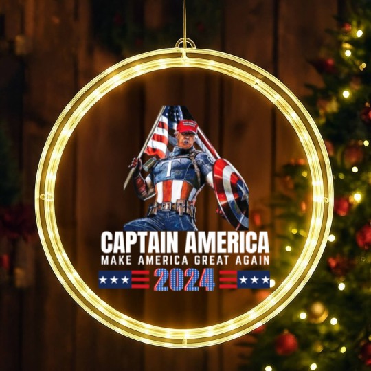 Discover Trump Make American Great Again 2024 LED Christmas Window Lights