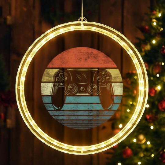 Discover Video Gamer Retro Video Game Controller LED Christmas Window Lights