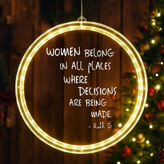 Discover Womens Equal Rights Women Rights Political Feminism Feminist Gift V-Neck LED Christmas Window Lights