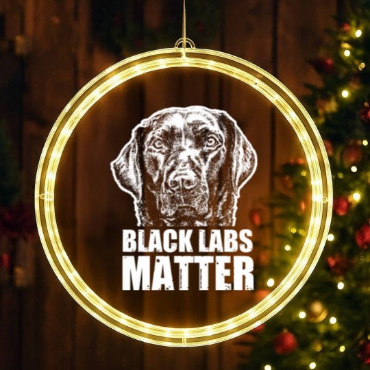 Discover Black Labs Matter Funny Dog Animal Lover LED Christmas Window Lights