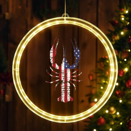 Discover Crawfish LED Christmas Window Lights Mardi Gras LED Christmas Window Lights Fleur De Lis Crawfish LED Christmas Window Lights American Flag