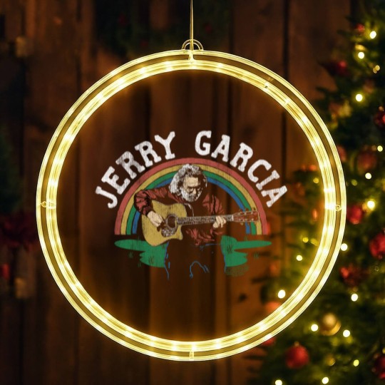Discover Jerry Garcia Band Jerry & Guitar Vintage Style Adult Short Sleeve LED Christmas Window Lights Graphic Tees