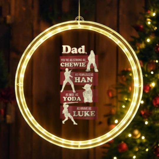 Discover NEW Dad You Are As Strong As Graphic LED Christmas Window Lights