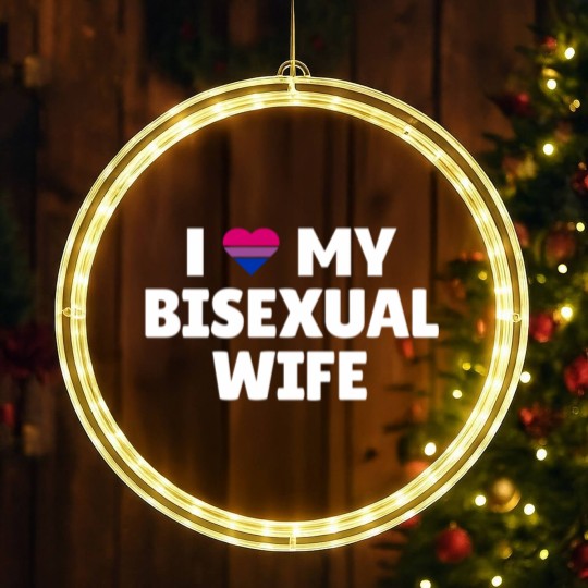 Discover Bisexual Pride - I Love My Bisexual Wife LED Christmas Window Lights