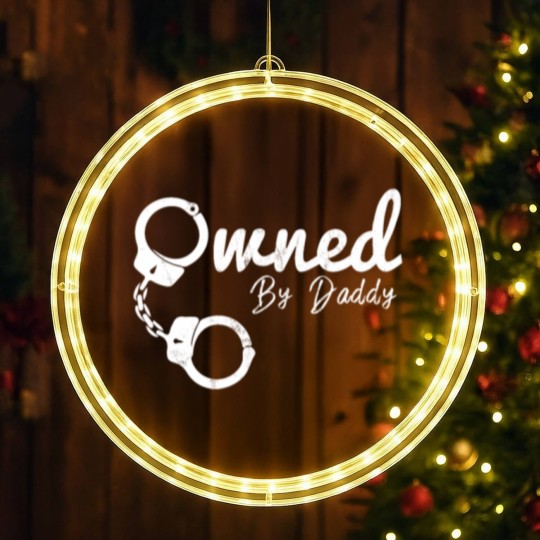 Discover Owned By Daddy Bdsm Clothing Ddlg Submissive LED Christmas Window Lights