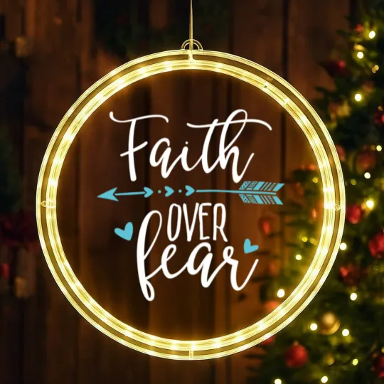 Discover Faith Over Fear - Faith Over Fear Apparel LED Christmas Window Lights
