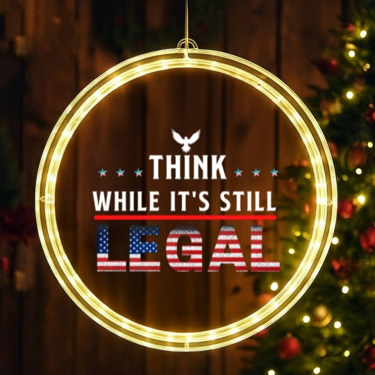 Discover Think While It's Still Legal LED Christmas Window Lights