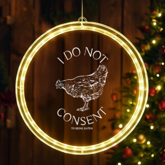 Discover I Do Not Consent to Being Eaten - Vegan - LED Christmas Window Lights
