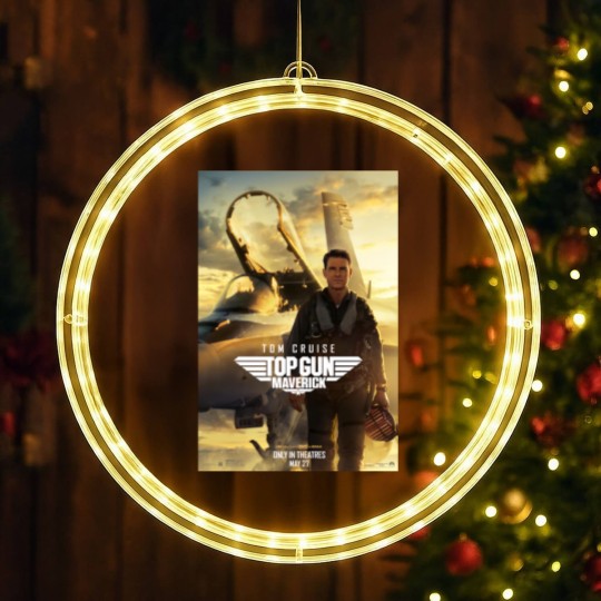 Discover Tom Cruise Top Gun Maverick Jets Flying Navy Pilot Movie 2022 New Film LED Christmas Window Lights