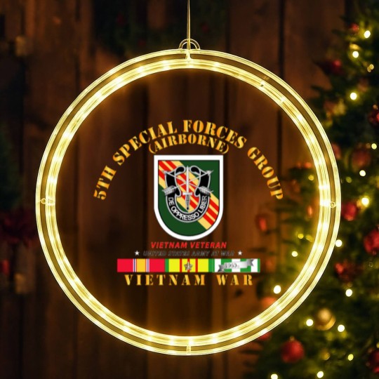 Discover Army 5th Special Forces Group w Flash VN SVC LED Christmas Window Lights