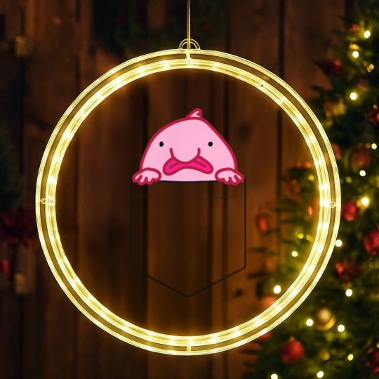 Discover Blobfish Meme LED Christmas Window Lights Blobfish In Your Pocket