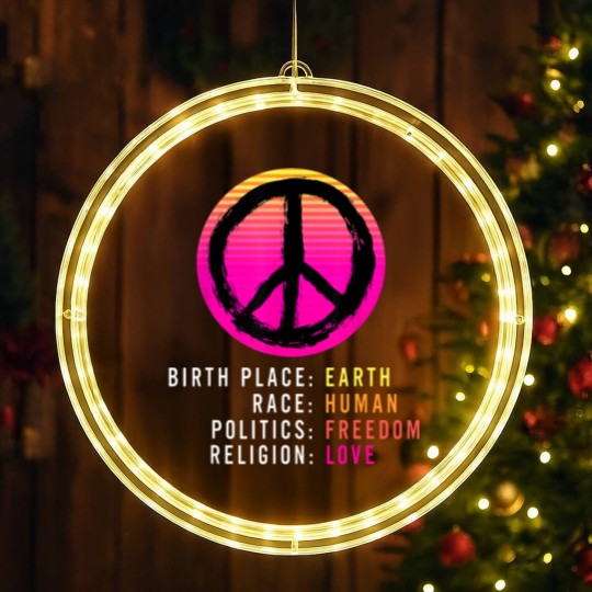 Discover Birthplace Earth-Race Human-Equality LED Christmas Window Lights