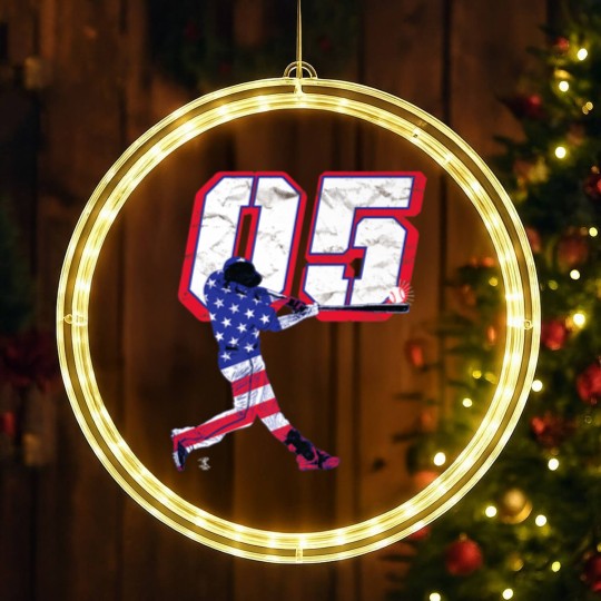 Discover Freddie Freeman Flag Silhouette Gameday Premium LED Christmas Window Lights