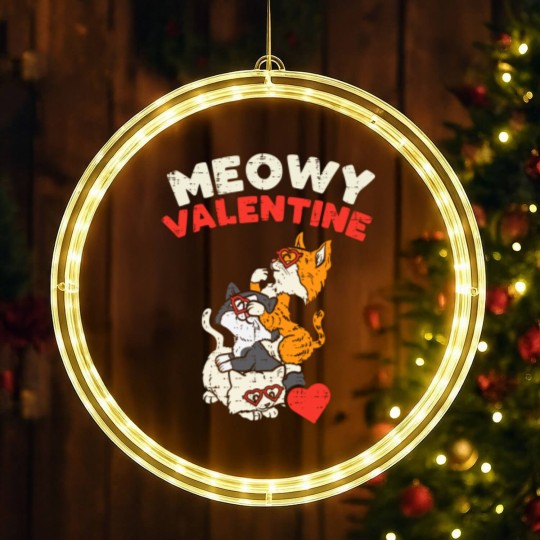 Discover Meowy Valentine Cats Kitten Cat Valentines Day LED Christmas Window Lights