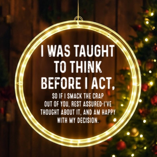 Discover I was taught to think before I act so if I smack t LED Christmas Window Lights