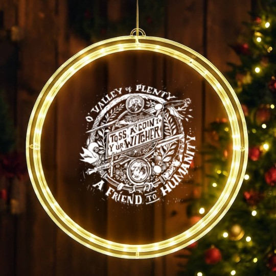 Discover The Witcher LED Christmas Window Lights  | Toss a coin to your witcher LED Christmas Window Lights