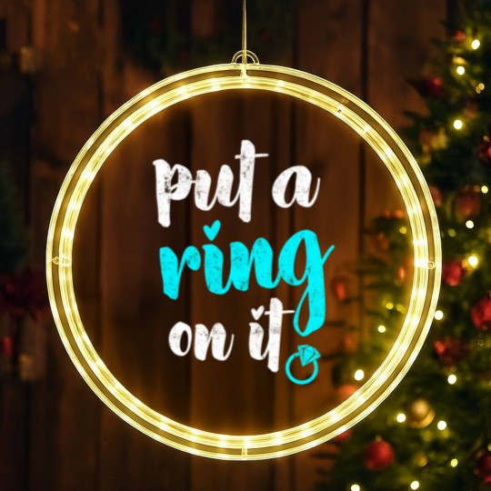 Discover Put a ring on it LED Christmas Window Lights