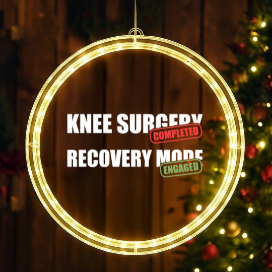 Discover Knee Surgery Completed Recovery Mode Knee Replacement LED Christmas Window Lights