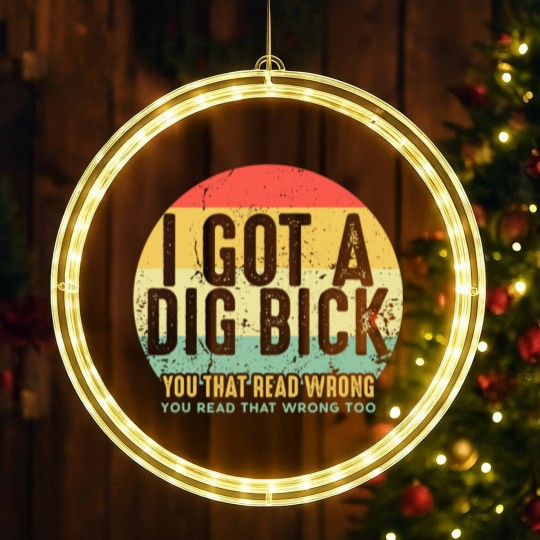 Discover Dig Bick LED Christmas Window Lights I Got A Dig Bick Vintage Adult Humor Funny Confusion Gift