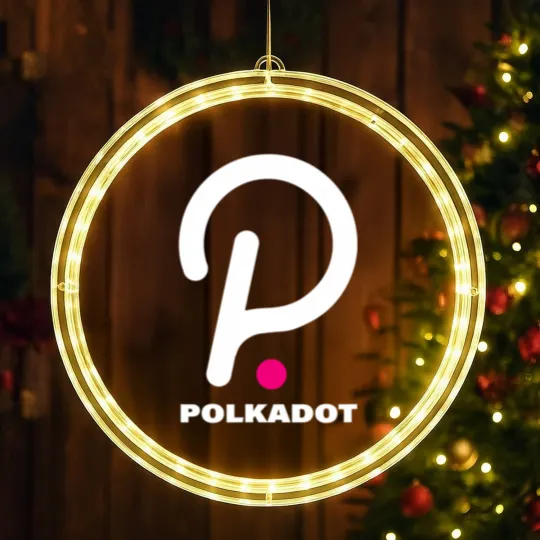 Discover Polka Dot LED Christmas Window Lights Polkadot Logo Crypto Cryptocurrency