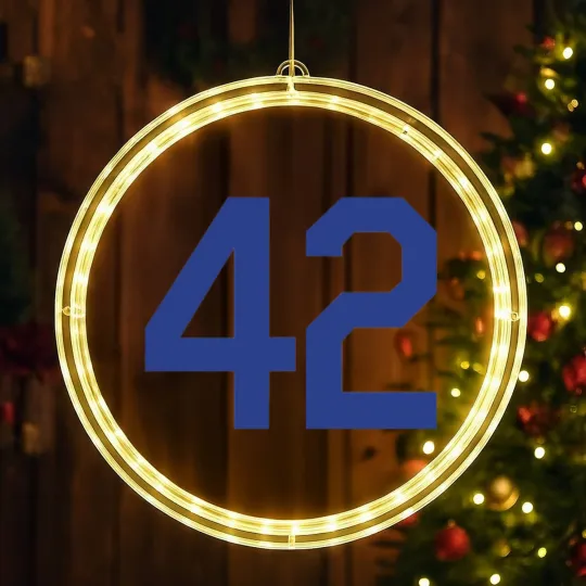 Discover Jackie Robinson 42 Design LED Christmas Window Lights