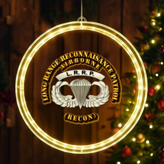 Discover Airborne Badge - LRRP - Veteran - LED Christmas Window Lights
