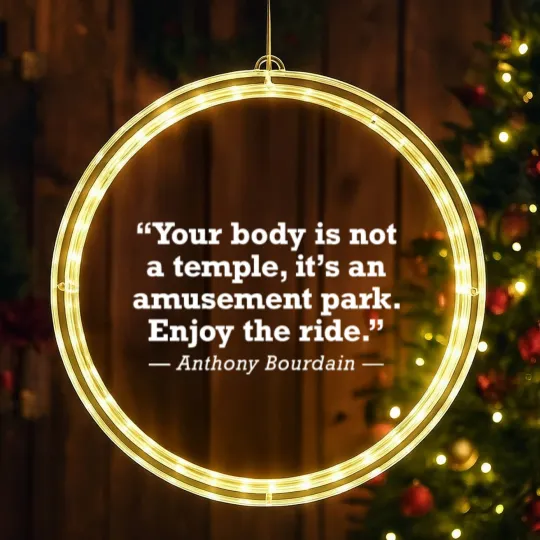 Discover Anthony Bourdain Enjoy The Ride Quote - Anthony Bourdain - LED Christmas Window Lights
