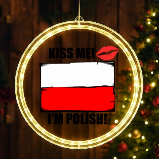 Discover Kiss Me I'm Polish LED Christmas Window Lights