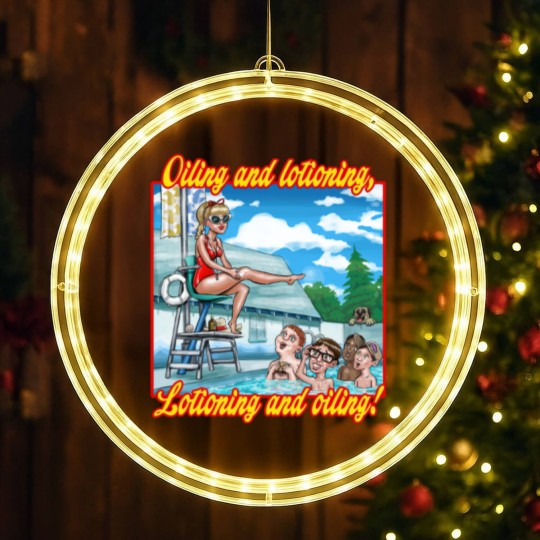 Discover Oiling and Lotioning - TEXT - The Sandlot - LED Christmas Window Lights
