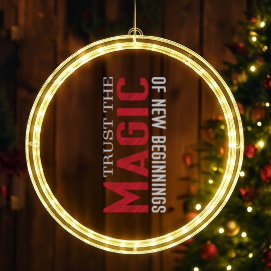 Discover trust the magic of new beginnings LED Christmas Window Lights