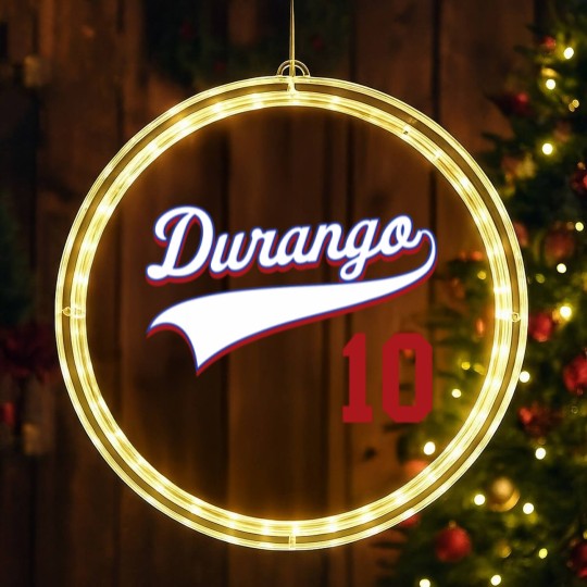 Discover Durango Baseball LED Christmas Window Lights Mexico Jersey Remera Beisbol Soccer